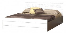 Кровать Корсика-1 1.6 (Венге/Белый глянец) в Солнечном - solnechnyj.katalogmebeli.com | фото