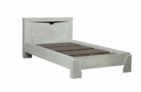 Кровать одинарная 33.07 с настилом "Лючия" (ш. 900)/(бетон пайн белый / венге / белый) в Солнечном - solnechnyj.katalogmebeli.com | фото