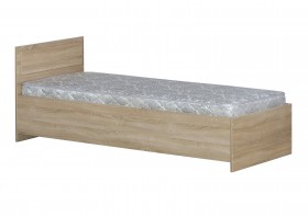 Кровать одинарная 800-2 без матраса (прямые спинки) Дуб Сонома в Солнечном - solnechnyj.katalogmebeli.com | фото 1