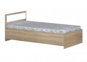 Кровать одинарная 900-2 без матраса (прямые спинки) Дуб Сонома в Солнечном - solnechnyj.katalogmebeli.com | фото