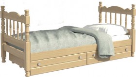 Кровать одинарная Аленка из массива сосны 800*1890 Сосна в Солнечном - solnechnyj.katalogmebeli.com | фото