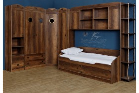 Кровать с 2-мя ящиками «Навигатор» (Дуб Каньон) в Солнечном - solnechnyj.katalogmebeli.com | фото 10