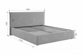 Кровать с подъемным механизмом Лада 160х200 см (графит (велюр)) в Солнечном - solnechnyj.katalogmebeli.com | фото 3