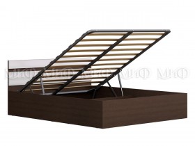 Кровать с подъемным механизмом Нэнси 1,4м (Венге/белый глянец) в Солнечном - solnechnyj.katalogmebeli.com | фото