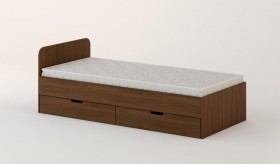 Кровать с ящиками 900 (Орех темный) в Солнечном - solnechnyj.katalogmebeli.com | фото