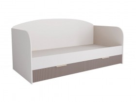 Кровать с ящиками ДКД 2000.1 Лавис (Белый софт/Грей софт/корпус Белый) в Солнечном - solnechnyj.katalogmebeli.com | фото