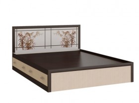 Кровать с ящиками 1,6м Мальта (Дуб венге/Дуб беленый) в Солнечном - solnechnyj.katalogmebeli.com | фото
