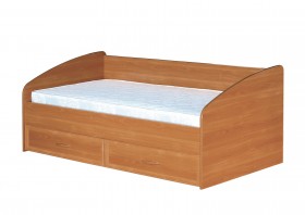 Кровать с ящиками с задней спинкой 900-1 без матраса Вишня Оксфорд в Солнечном - solnechnyj.katalogmebeli.com | фото