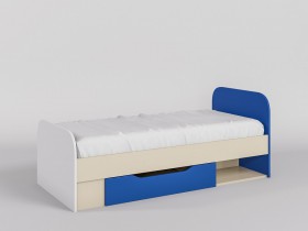 Кровать Скай 1650х750 (Синий/Белый/корпус Клен) в Солнечном - solnechnyj.katalogmebeli.com | фото