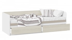 Кровать «Сканди» с 2 ящиками Дуб Гарден/Белый/Глиняный серый в Солнечном - solnechnyj.katalogmebeli.com | фото 2
