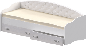 Кровать Софа-7 с мягкой спинкой (800х2000) Белый в Солнечном - solnechnyj.katalogmebeli.com | фото