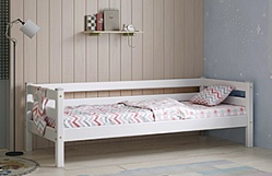 Кровать Соня Вариант 2 с задней защитой Белый полупрозрачный в Солнечном - solnechnyj.katalogmebeli.com | фото