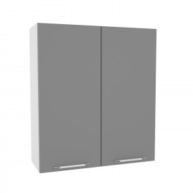 Квадро ВП 800 шкаф верхний высокий (Ваниль кожа/корпус Серый) в Солнечном - solnechnyj.katalogmebeli.com | фото