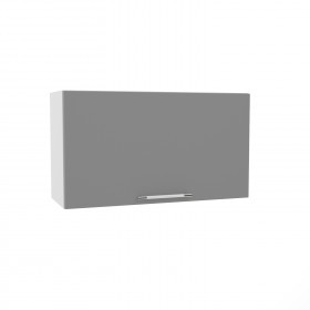 Квадро ВПГ 800 шкаф верхний горизонтальный высокий (Ваниль кожа/корпус Серый) в Солнечном - solnechnyj.katalogmebeli.com | фото