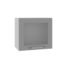 Квадро ВПГС 500 шкаф верхний горизонтальный со стеклом высокий (Железо/корпус Серый) в Солнечном - solnechnyj.katalogmebeli.com | фото