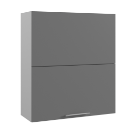 Мелисса ВПГПМ 800 шкаф верхний с подъемным механизмом высокий (Белый скин/корпус Серый) в Солнечном - solnechnyj.katalogmebeli.com | фото