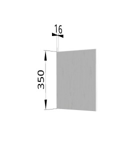 Панель торцевая (для шкафа горизонтального высотой 350 мм) ПГ Мелисса (Белый скин) в Солнечном - solnechnyj.katalogmebeli.com | фото
