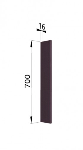 Панель торцевая (для шкафа торцевого верхнего) ПТ 400 Тито, Гарда (Пурпур) в Солнечном - solnechnyj.katalogmebeli.com | фото