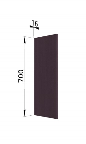Панель торцевая (для шкафа верхнего) П Тито, Гарда (Пурпур) в Солнечном - solnechnyj.katalogmebeli.com | фото