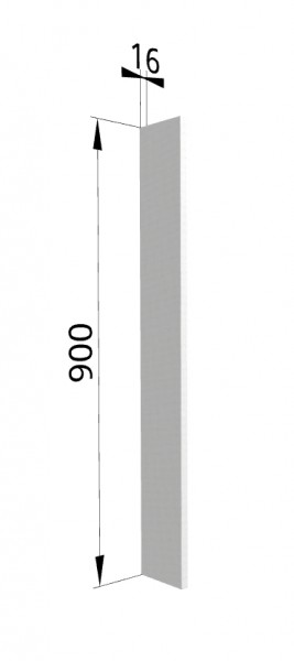Панель торцевая (для шкафа верхнего торцевого высотой 900 мм) ВПТ 400 Мелисса (Белый скин) в Солнечном - solnechnyj.katalogmebeli.com | фото