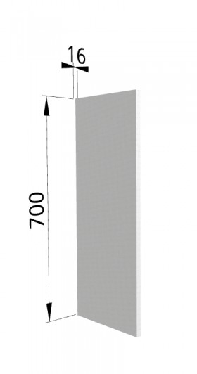 Панель торцевая (для шкафа верхнего высотой 700 мм) П Мелисса (Белый скин) в Солнечном - solnechnyj.katalogmebeli.com | фото