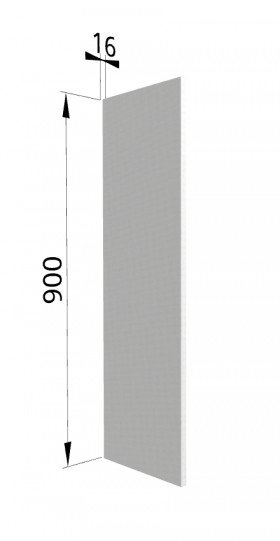 Панель торцевая (для шкафа верхнего высотой 900 мм) ВП Мелисса (Белый скин) в Солнечном - solnechnyj.katalogmebeli.com | фото