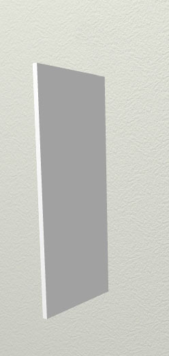 Панель торцевая П Капля (для шкафа верхнего) Белый в Солнечном - solnechnyj.katalogmebeli.com | фото