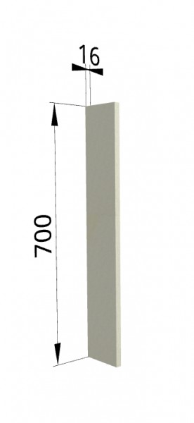 Панель торцевая ПТ 400 Квадро (для шкафа торцевого верхнего) Ваниль кожа в Солнечном - solnechnyj.katalogmebeli.com | фото