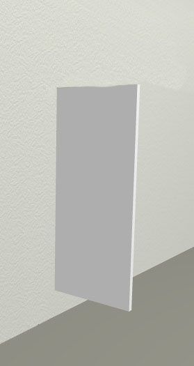 Панель торцевая СТ 400 Капля (для шкафа торцевого нижнего) Белый в Солнечном - solnechnyj.katalogmebeli.com | фото