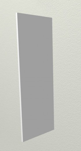 Панель торцевая ВП Капля (для шкафа верхнего высокого) Белый в Солнечном - solnechnyj.katalogmebeli.com | фото