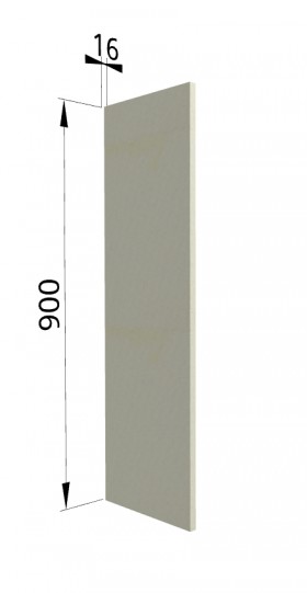 Панель торцевая ВП Квадро (для шкафа верхнего высокого) Ваниль кожа в Солнечном - solnechnyj.katalogmebeli.com | фото