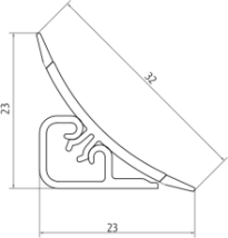 Плинтус LB-23, L=3000мм, черная сосна в Солнечном - solnechnyj.katalogmebeli.com | фото 2