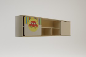 Полка между шкафами 1660 Клаксон (Бежевый/корпус Клен) в Солнечном - solnechnyj.katalogmebeli.com | фото