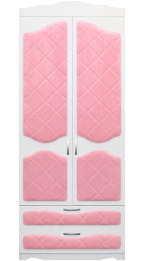 Шкаф 2-х створчатый с ящиками серии Иллюзия 36 Светло-розовый в Солнечном - solnechnyj.katalogmebeli.com | фото
