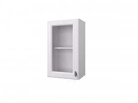 Шкаф 40 с витриной Ева (Белый Софт/Белый) в Солнечном - solnechnyj.katalogmebeli.com | фото