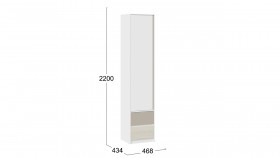 Шкаф для белья комбинированный «Сканди» Дуб Гарден/Белый/Глиняный серый в Солнечном - solnechnyj.katalogmebeli.com | фото 3