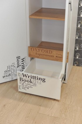 Шкаф для белья «Оксфорд» (Ривьера/Белый с рисунком) в Солнечном - solnechnyj.katalogmebeli.com | фото 4