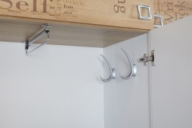 Шкаф для одежды «Оксфорд» (Ривьера/Белый с рисунком) в Солнечном - solnechnyj.katalogmebeli.com | фото 7