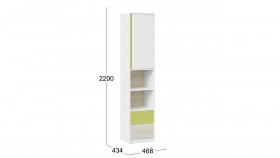 Шкаф комбинированный «Сканди» Дуб Гарден/Белый/Зеленый в Солнечном - solnechnyj.katalogmebeli.com | фото 4