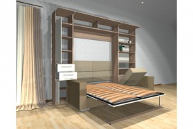 Шкаф-кровать с диваном Каролина в Солнечном - solnechnyj.katalogmebeli.com | фото 3