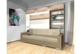 Шкаф-кровать с диваном Каролина в Солнечном - solnechnyj.katalogmebeli.com | фото 4