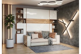 Шкаф-кровать с диваном Дина в Солнечном - solnechnyj.katalogmebeli.com | фото