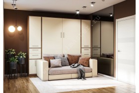 Шкаф-кровать с диваном Злата в Солнечном - solnechnyj.katalogmebeli.com | фото 1