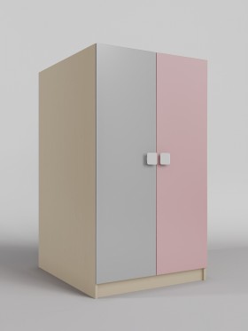Шкаф под кровать второго яруса Грэйси (Розовый/Серый/корпус Клен) в Солнечном - solnechnyj.katalogmebeli.com | фото