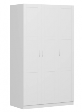 Шкаф трехдверный Пегас сборный белый в Солнечном - solnechnyj.katalogmebeli.com | фото