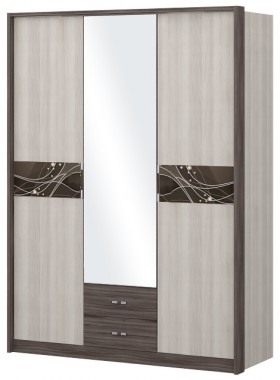 Шкаф трехстворчаты с зеркалом Шк68.1 Николь в Солнечном - solnechnyj.katalogmebeli.com | фото