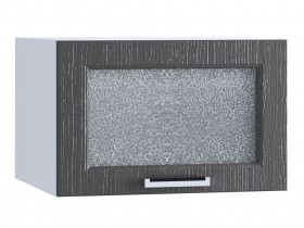 Шкаф верхний горизонтальный со стеклом 510, ШВГС 510 (Клен серый/корпус белый) в Солнечном - solnechnyj.katalogmebeli.com | фото
