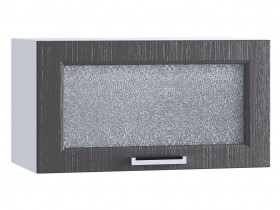 Шкаф верхний горизонтальный со стеклом 600, ШВГС 600 (Клен серый/корпус белый) в Солнечном - solnechnyj.katalogmebeli.com | фото