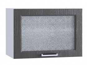 Шкаф верхний горизонтальный со стеклом 609, ШВГС 609 (Клен серый/корпус белый) в Солнечном - solnechnyj.katalogmebeli.com | фото