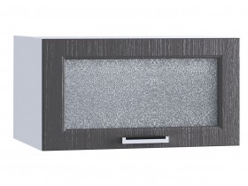 Шкаф верхний горизонтальный со стеклом 610, ШВГС 610 (Клен серый/корпус белый) в Солнечном - solnechnyj.katalogmebeli.com | фото